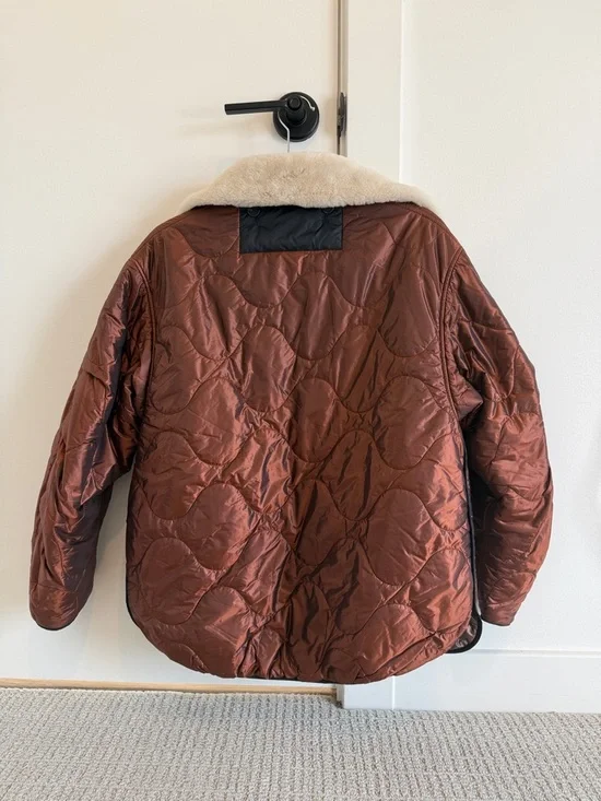Marfa Stance Quilted Jacket with Reversible (shearling & leather) Collar - Picture 5 of 5